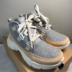 Merrell Women Clover Mid Wool Waterproof Boots Shoes Latte Gray Size 6